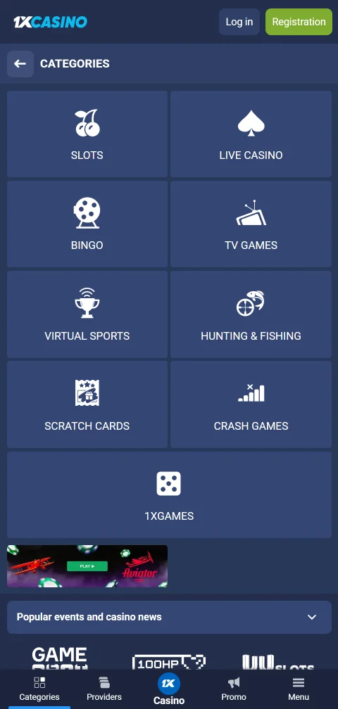 1xCasino con depósitos, retiros y pagos digitales