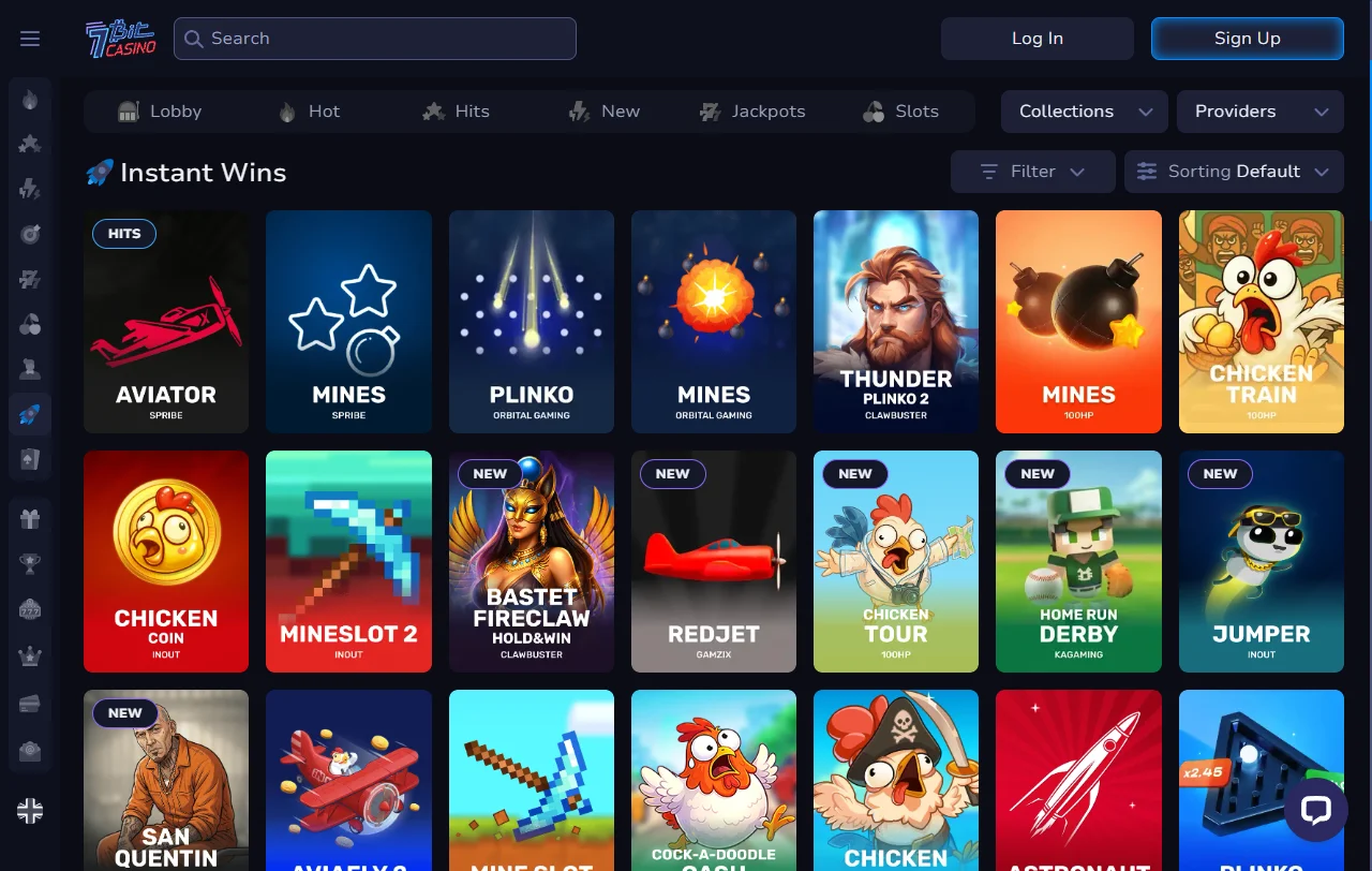 7Bit Casino juegos, slots y mesas en vivo