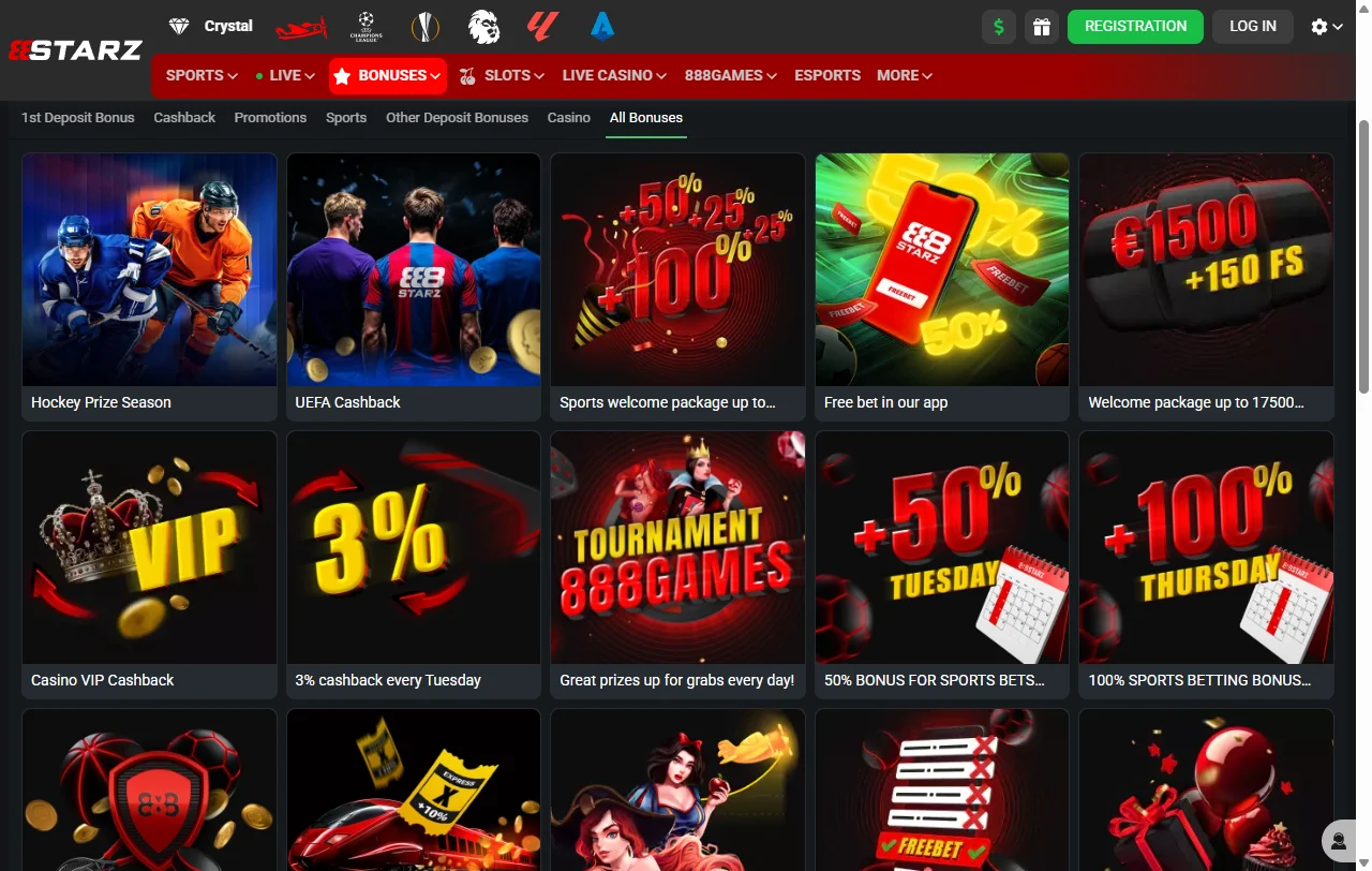 888Starz Casino juegos, slots y opciones en vivo