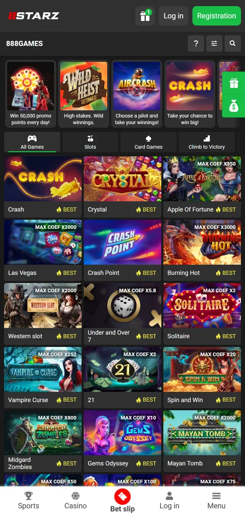 888Starz Casino depósitos, retiros y métodos de pago