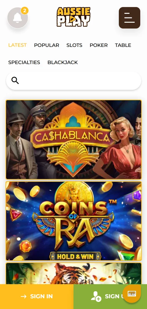 Aussie Play Casino depósitos, retiros y métodos de pago