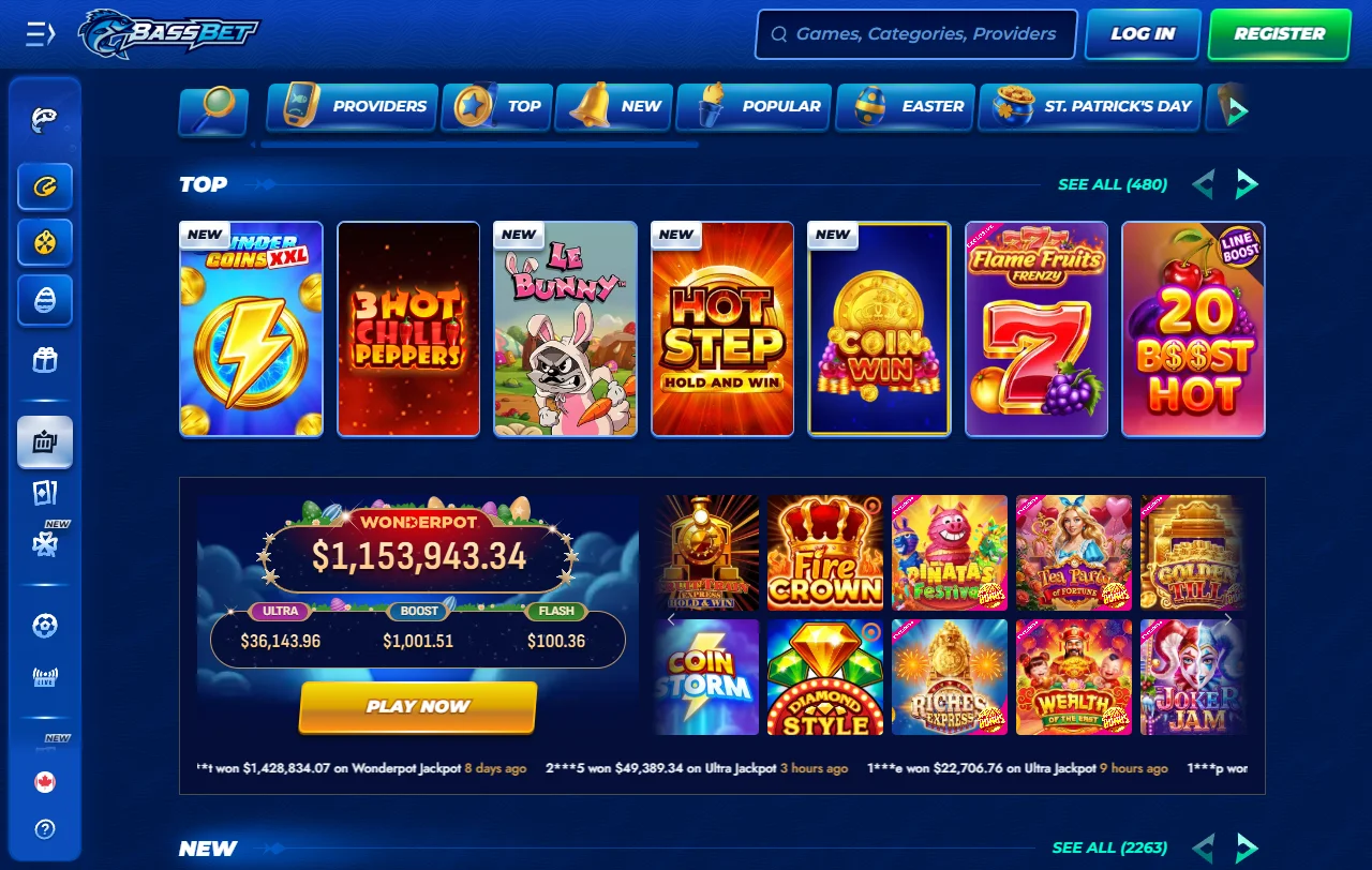 BassBet Casino catálogo de juegos y entretenimiento online