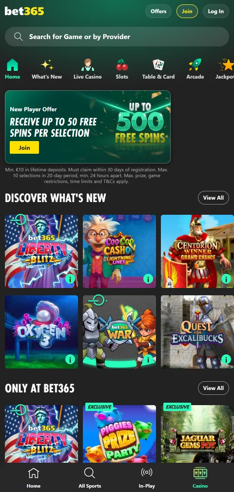 bet365 Casino experiencia móvil para jugar desde smartphone