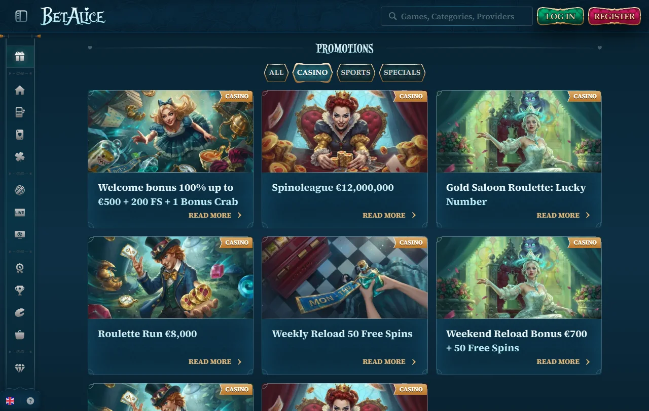 BetAlice Casino juegos de casino online y entretenimiento