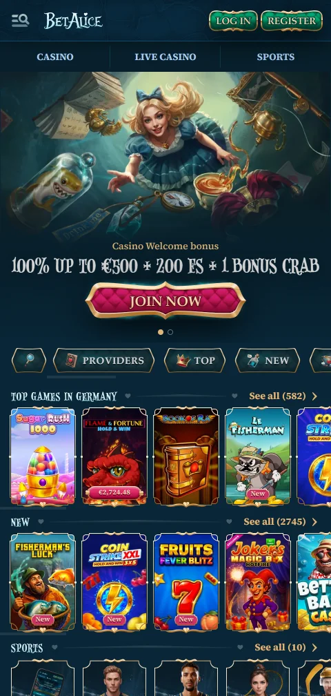 BetAlice Casino experiencia móvil para jugar desde Perú