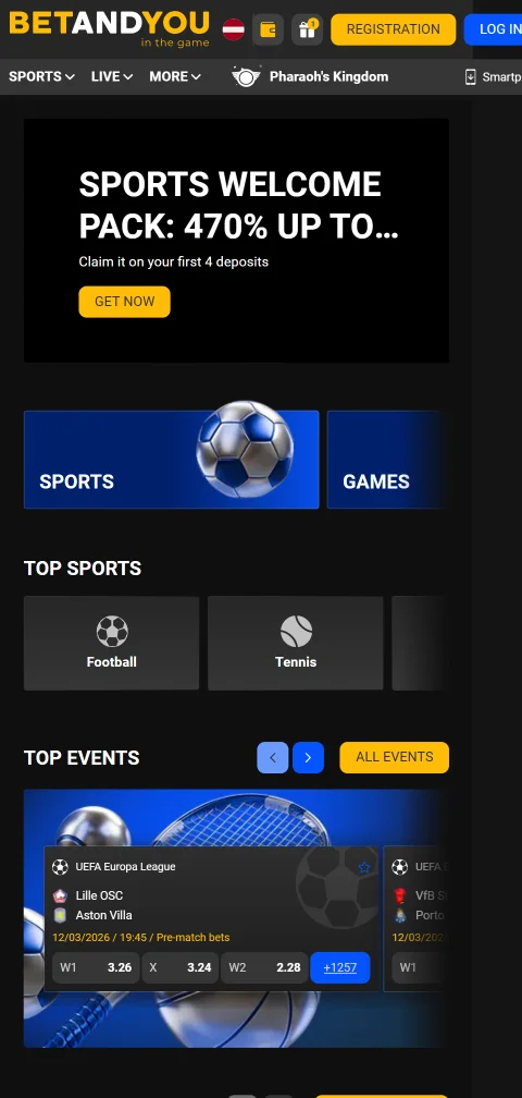 BetAndYou Casino acceso móvil y juego desde smartphone