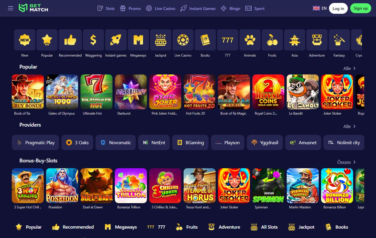 Bonos de bienvenida y promociones de Betmatch Casino