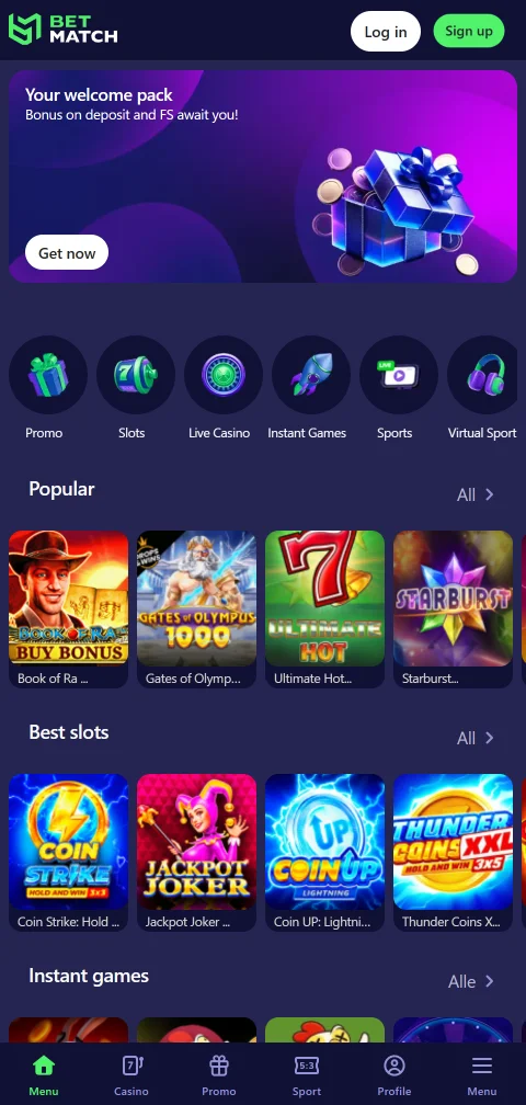 Experiencia móvil y acceso desde celular en Betmatch Casino