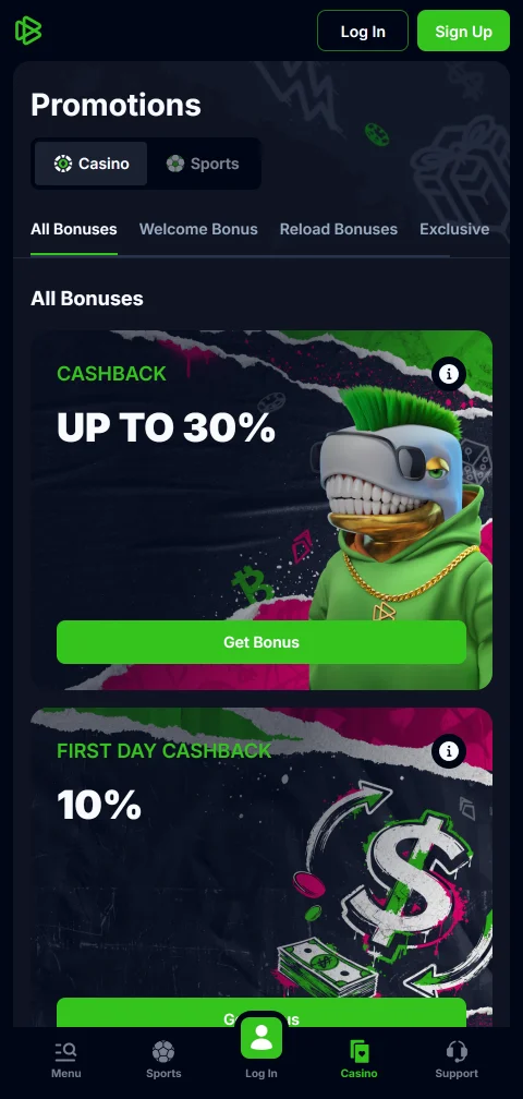 Bets.io Casino con depósitos, retiros y pagos