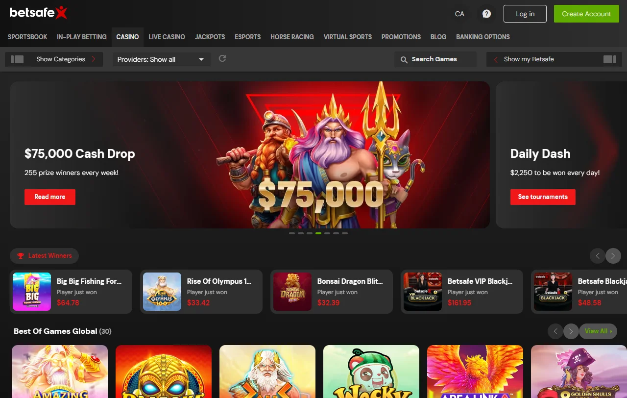 Betsafe Casino juegos, slots y opciones de entretenimiento online