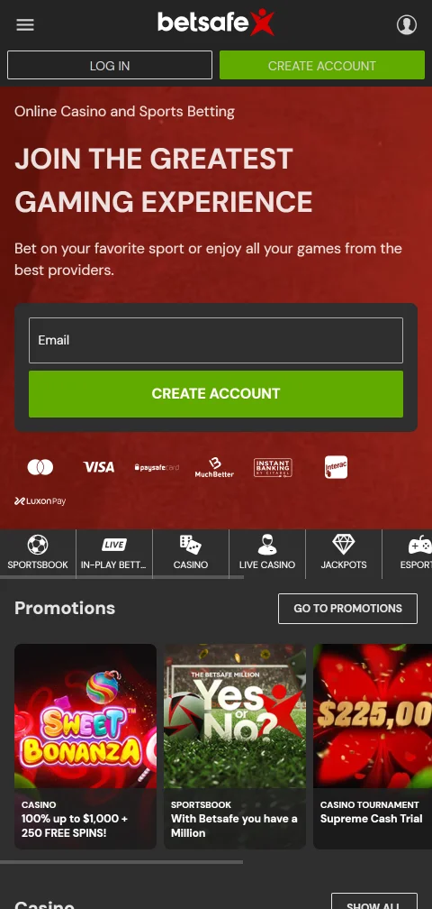 Betsafe Casino experiencia móvil y acceso desde smartphone