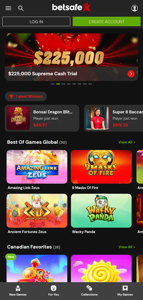 Betsafe Casino depósitos, retiros y métodos de pago