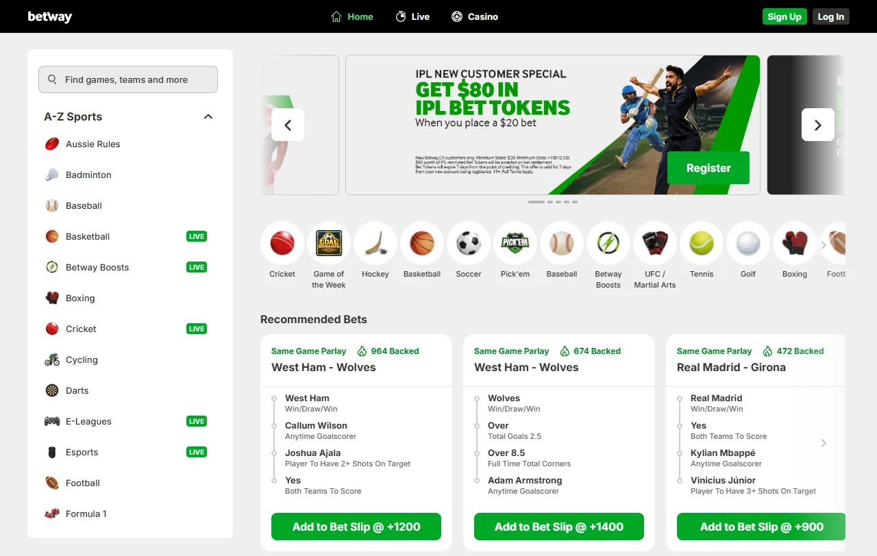 Betway Casino bonos y promociones revisadas para nuevos usuarios
