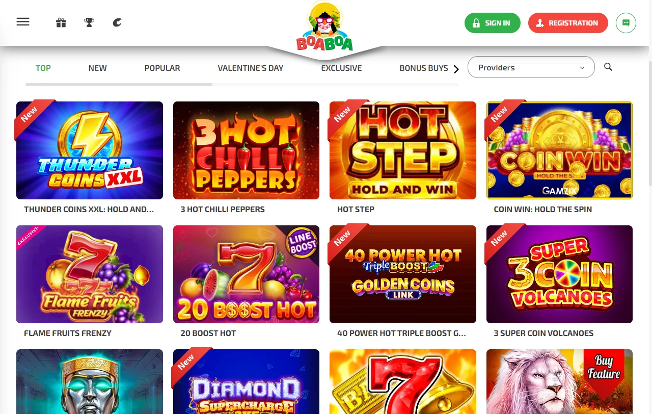 BoaBoa Casino con bono de bienvenida y promociones para nuevos usuarios