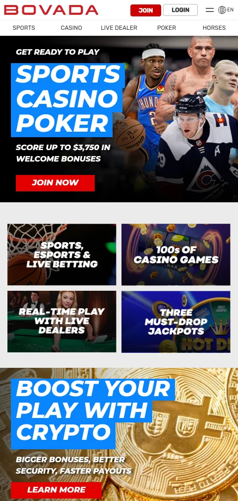 Bovada Casino experiencia móvil para jugar desde smartphone