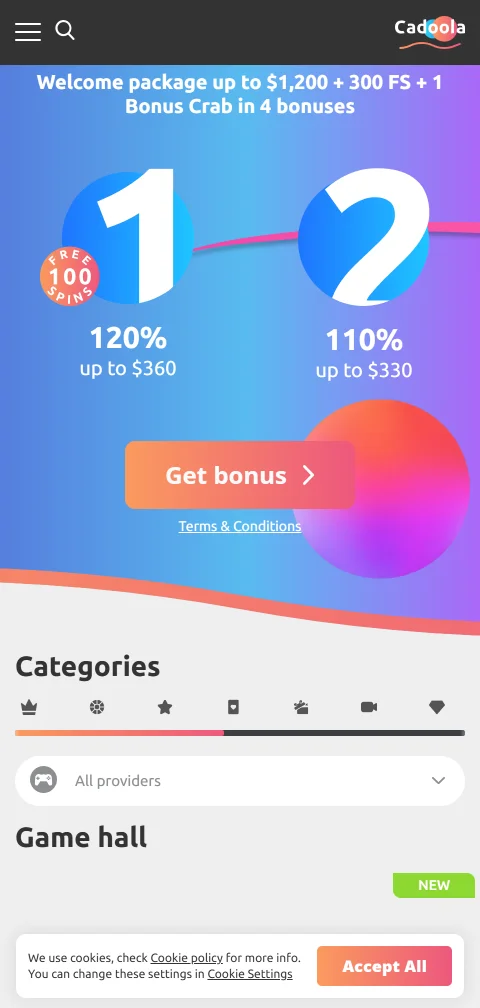 Cadoola Casino acceso móvil optimizado para smartphone