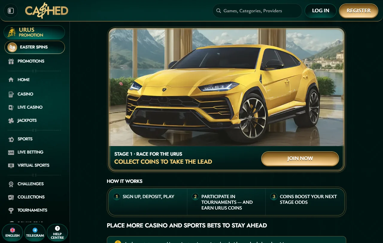 Cashed Casino bonos, promociones y estructura de bienvenida