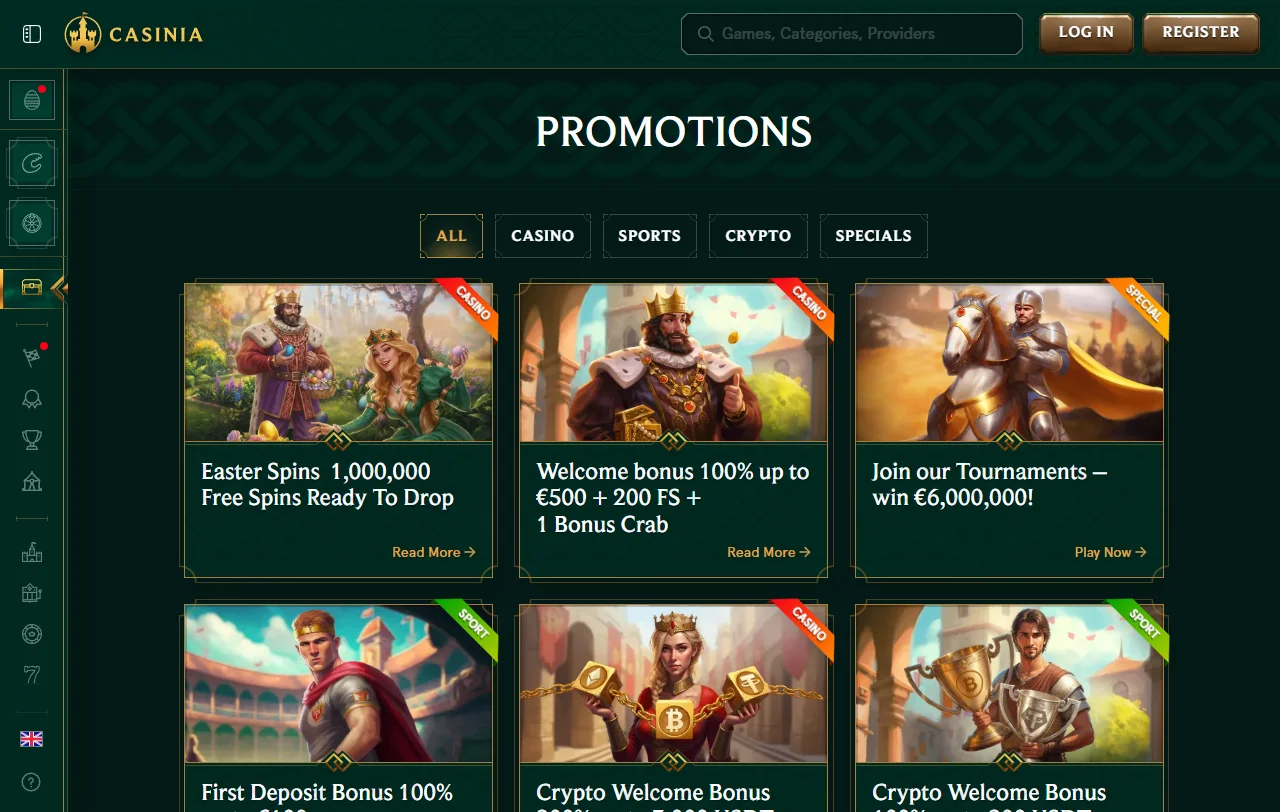 Casinia Casino juegos de mesa y slots para Perú