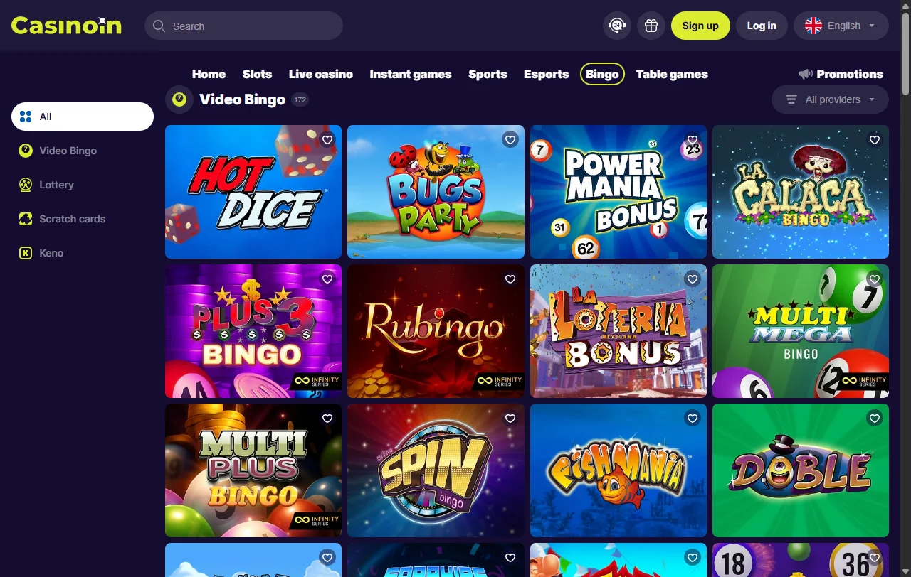 CasinoIn Casino juegos, slots y mesa en vivo