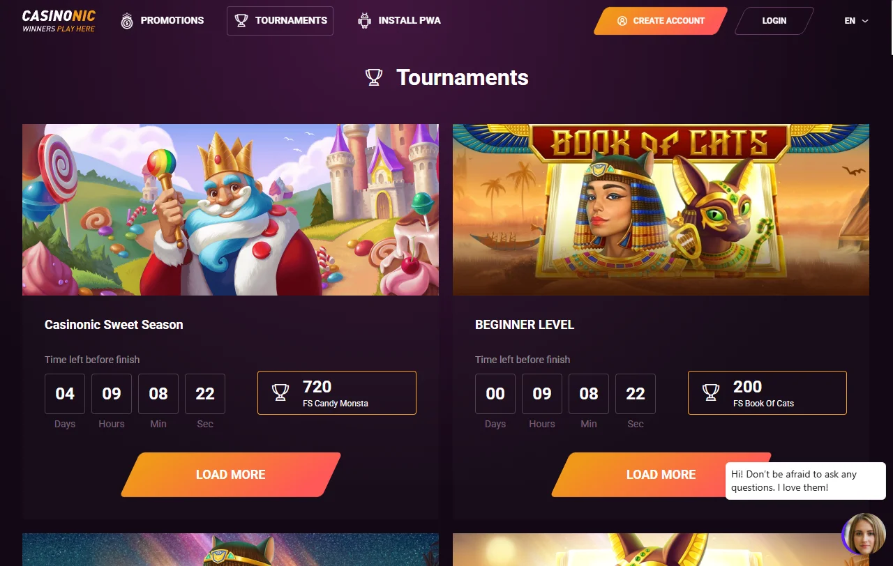 Casinonic Casino bonos y promociones de bienvenida
