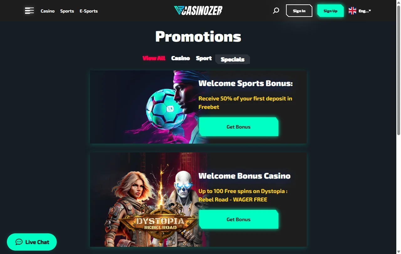 Casinozer Casino y sus bonos de bienvenida para usuarios peruanos