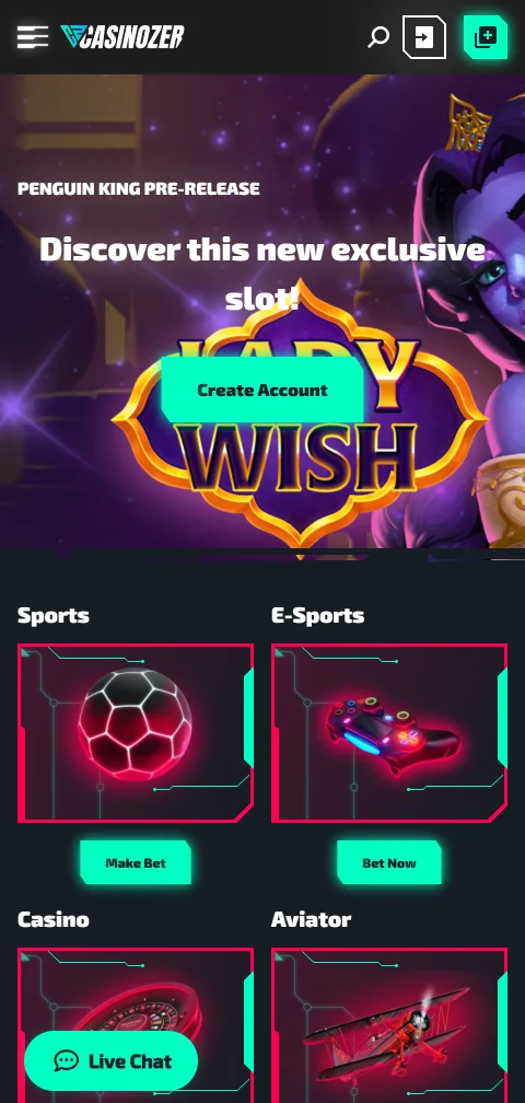 Casinozer Casino adaptado al juego móvil en Perú