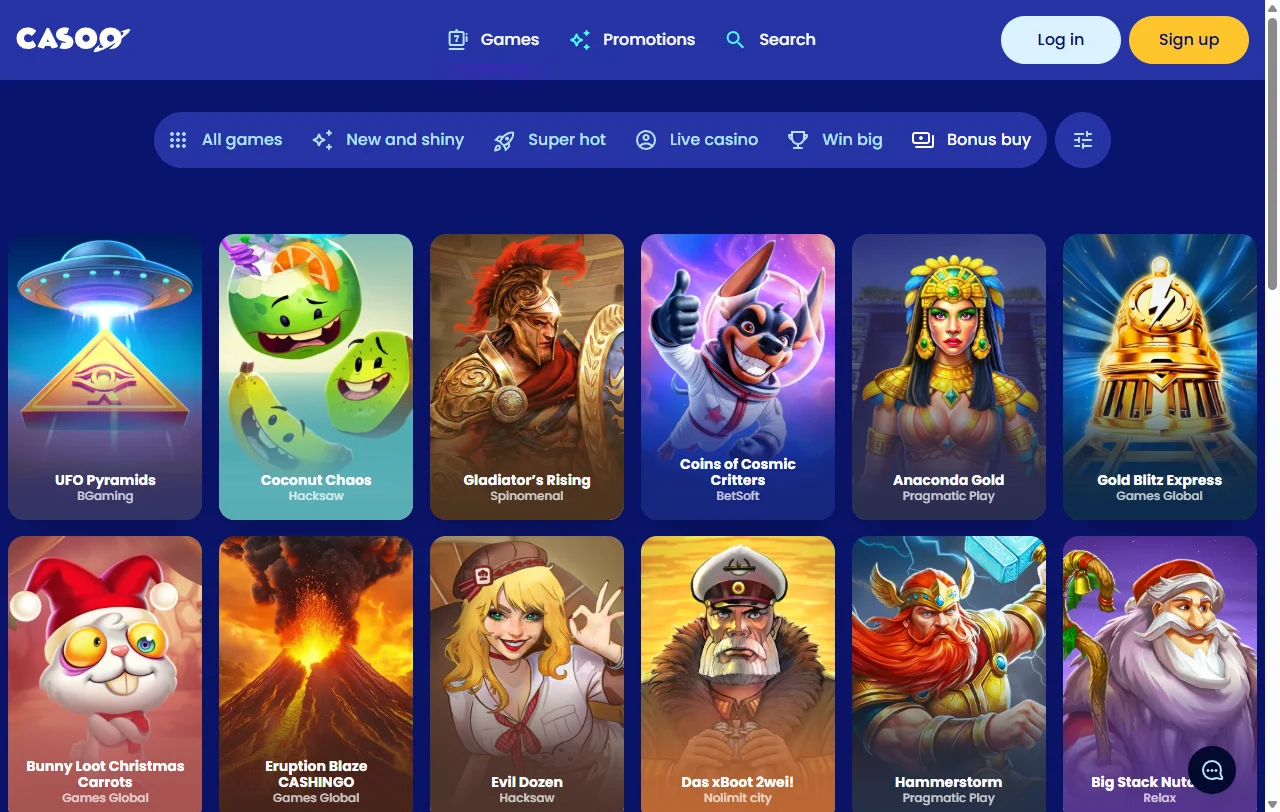 Casoo Casino bonos y promociones de bienvenida