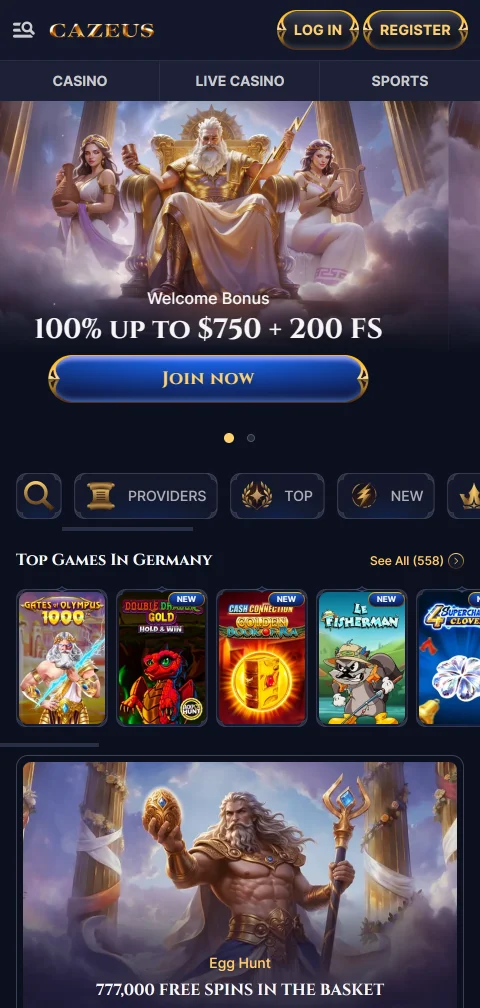 Cazeus Casino optimizado para jugar desde celular
