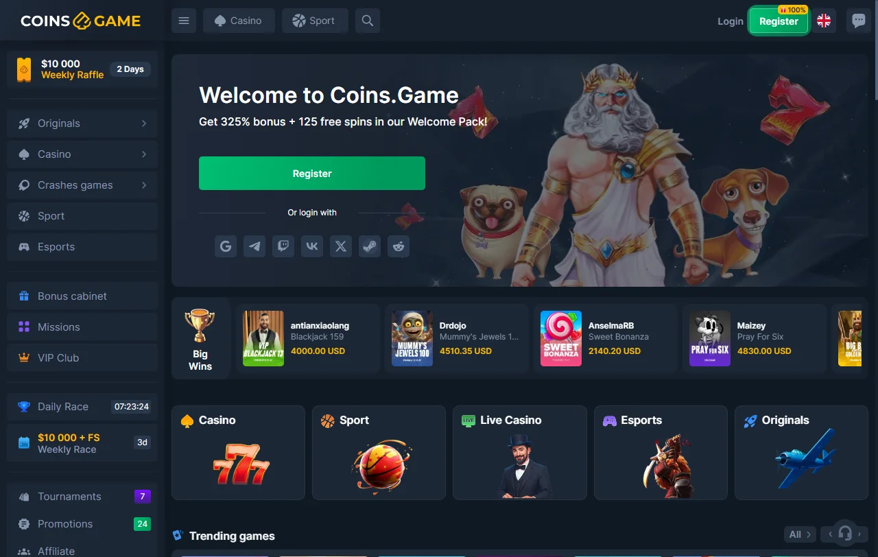 Coins Game Casino reseña completa para jugadores peruanos