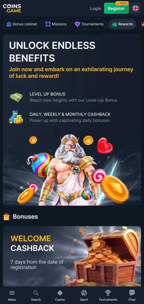 Coins Game Casino licencia, seguridad y protección del jugador