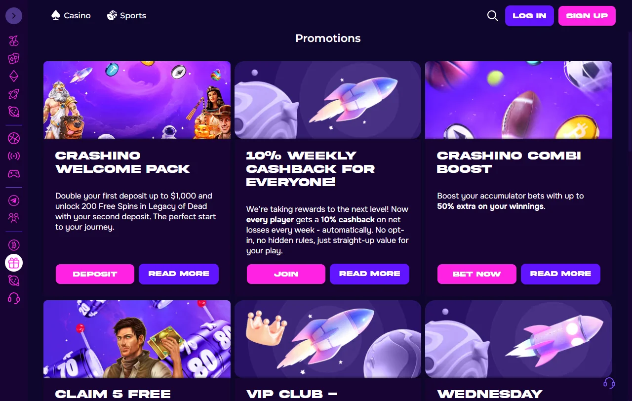 Crashino Casino juegos online con variedad de proveedores reconocidos
