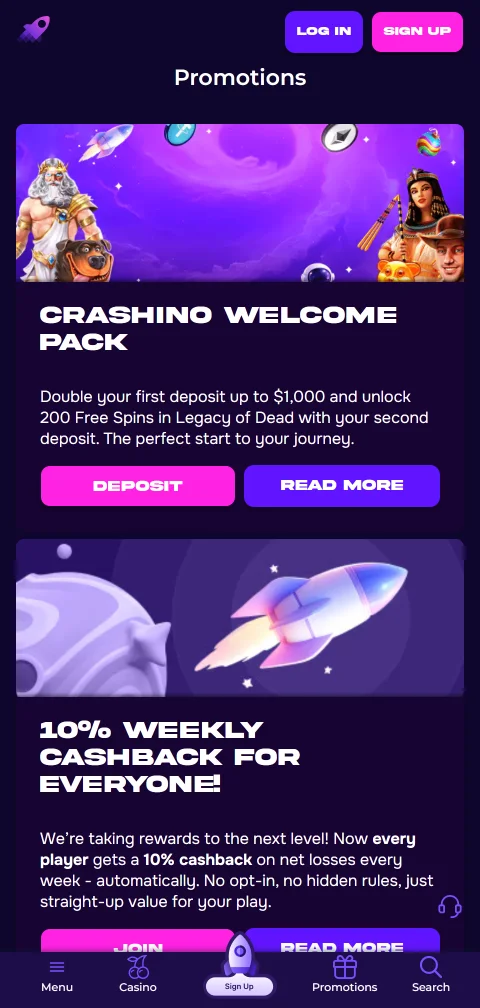 Crashino Casino depósitos, retiros y métodos de pago disponibles