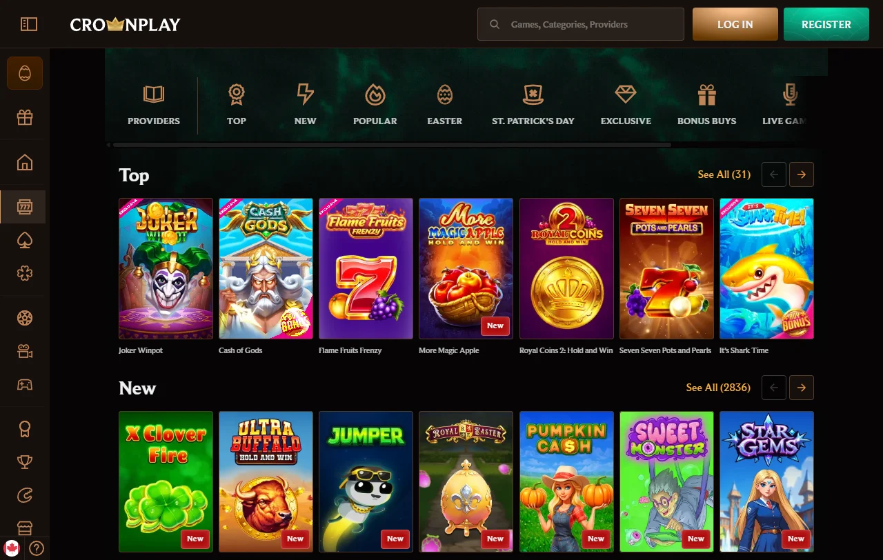 CrownPlay Casino bonos de bienvenida y promociones