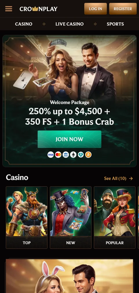 CrownPlay Casino acceso móvil y juego desde navegador