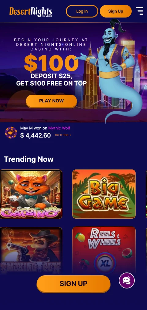 Desert Nights Casino experiencia móvil para jugar desde Perú