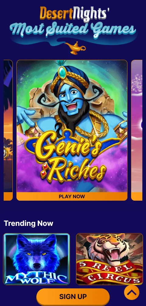 Desert Nights Casino depósitos, retiros y pagos disponibles