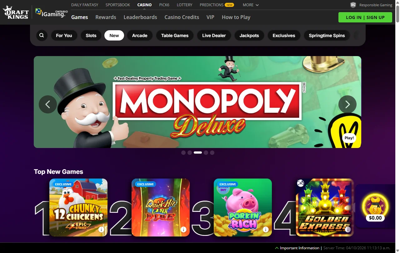 DraftKings Casino juegos, tragamonedas y casino en vivo