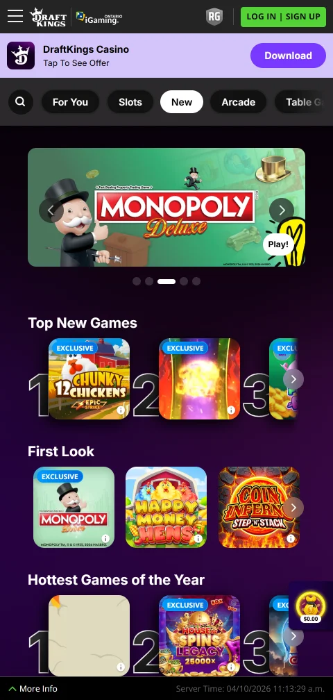 DraftKings Casino depósitos, retiros y métodos de pago