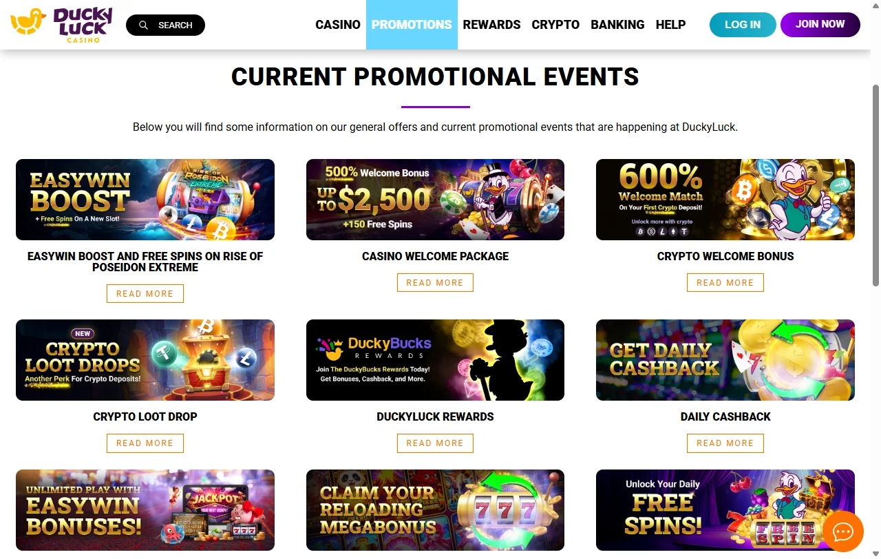 DuckyLuck Casino juegos, tragaperras y casino en vivo