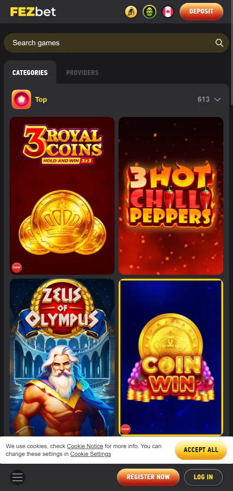 FezBet Casino depósitos, retiros y métodos de pago