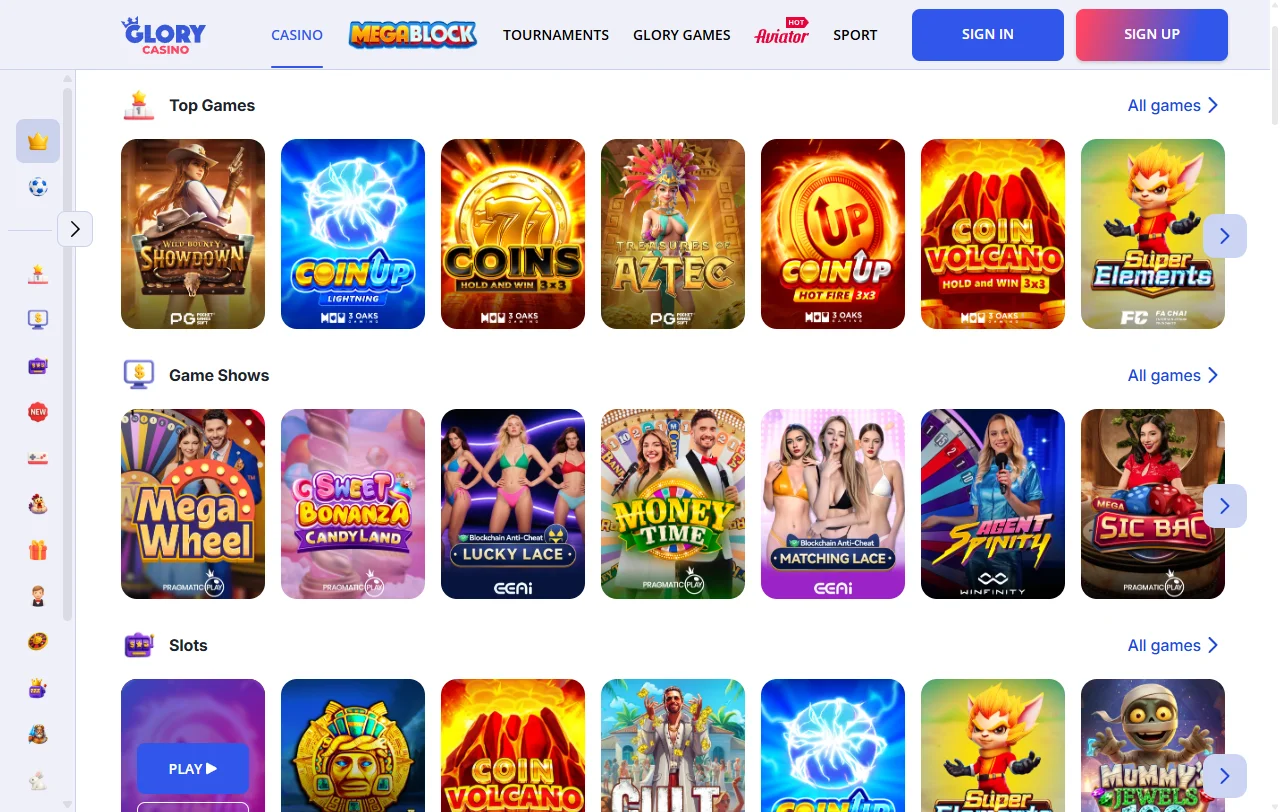 Glory Casino análisis general para jugadores peruanos
