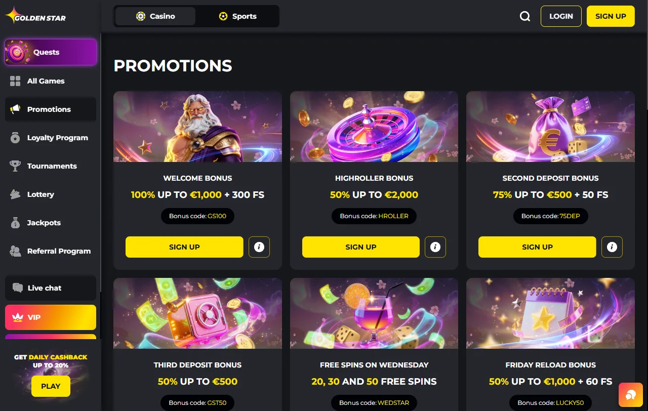 Golden Star Casino análisis completo para jugadores peruanos