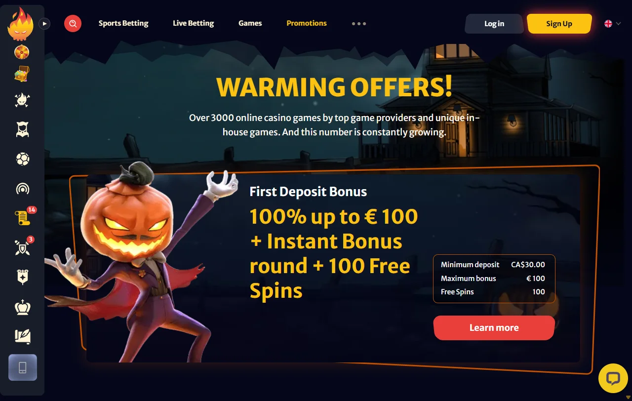 HellSpin Casino con catálogo amplio de tragamonedas y vivo