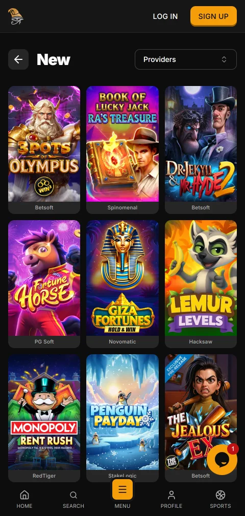 Horus Casino pagos, depósitos y retiros disponibles