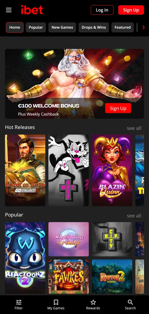 ibet Casino depósitos, retiros y métodos de pago