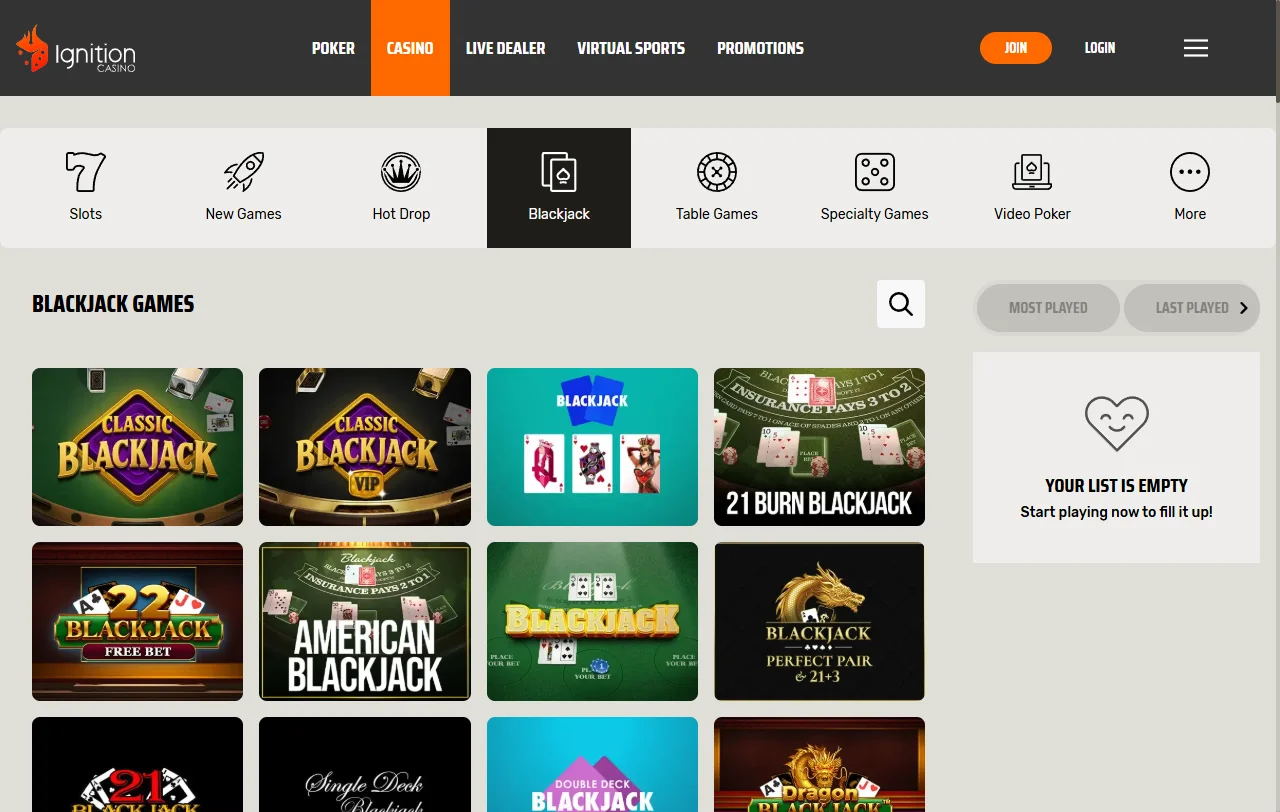 Ignition Casino bonos, promociones y condiciones de bienvenida