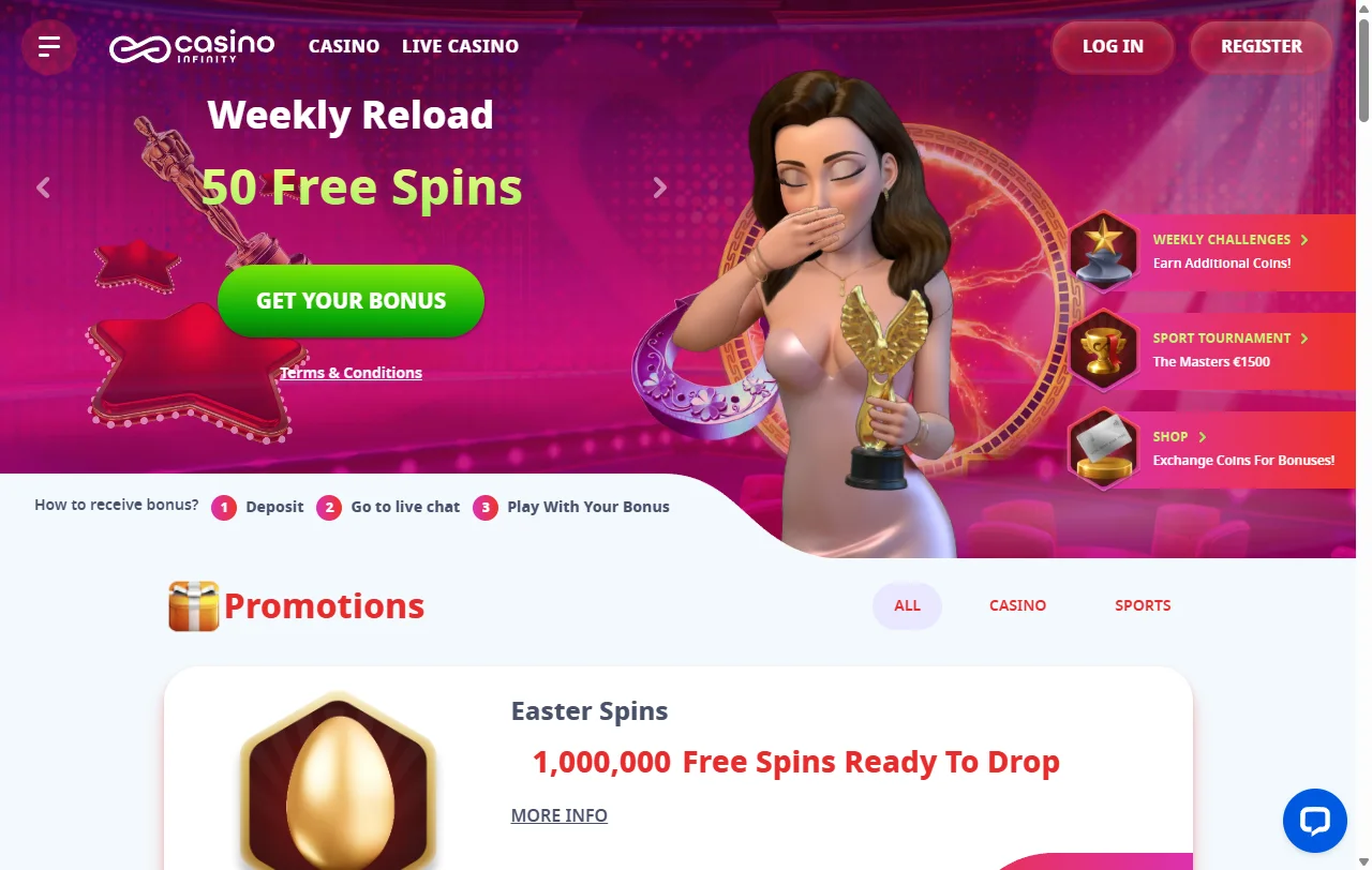Infinity Casino análisis general para jugadores de Perú