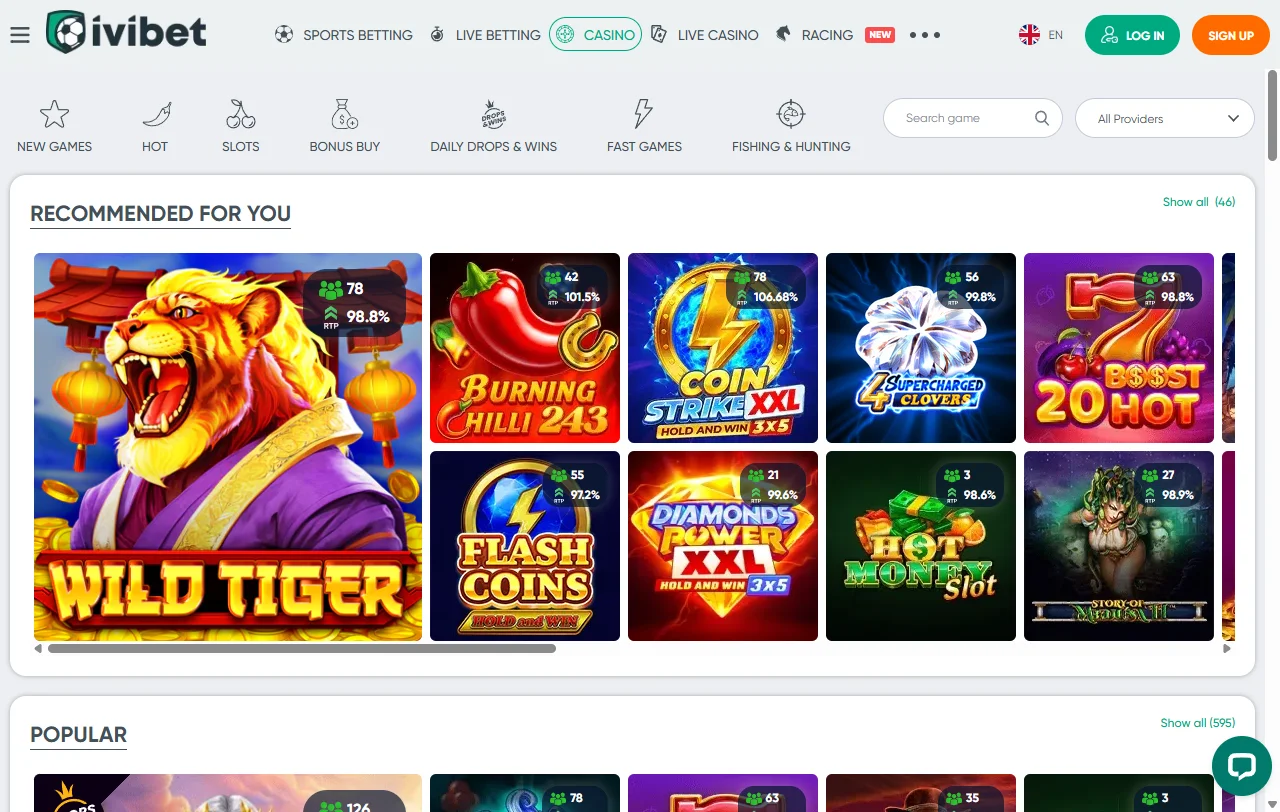 Ivibet Casino juegos de casino y slots online