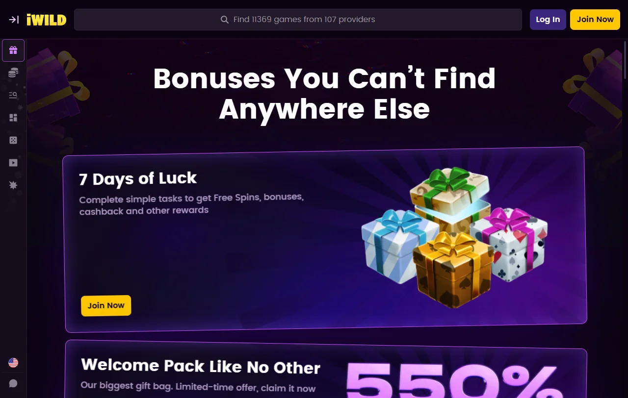 iWild Casino bonos y promociones de bienvenida