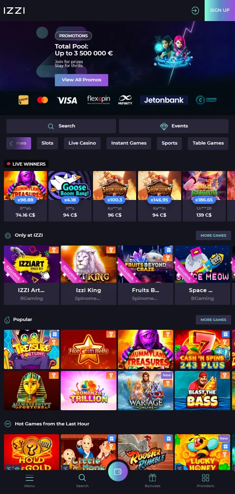 Izzi Casino experiencia móvil optimizada para Perú